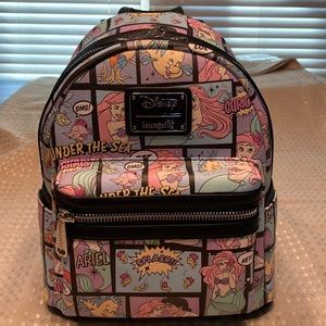 NWT Loungefly Disney Little Mermaid Comic Strip Exclusive Bag